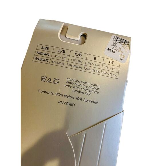 Avenue Body New Tights Plus Size C/D Gray Microfiber - Picture 4 of 5